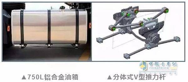 新型V推結(jié)構(gòu)，750L鋁合金大油箱